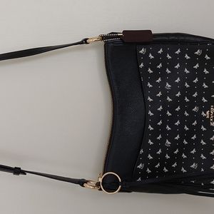 Coach black crossbody with butterflies